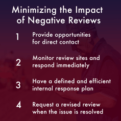 Minimizing the Impact of Negative Reviews